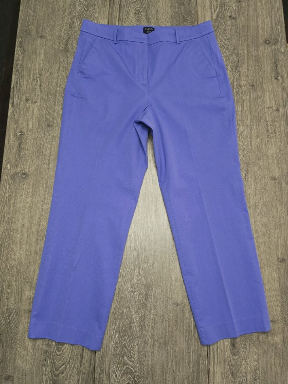J.Crew Kallie Pant Womens Size 12 Lavender Stretch Cotton Blend Cropped Trousers